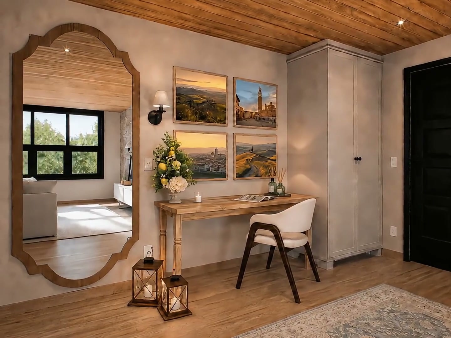 Render parado de um apartamento, antes do tratamento em vídeo